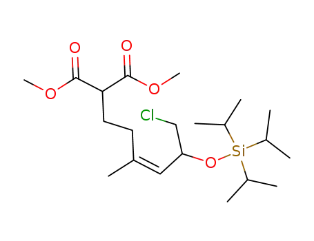 2-((Z)-6-Chloro-3-methyl-5-triisopropylsilanyloxy-hex-3-enyl)-malonic acid dimethyl ester