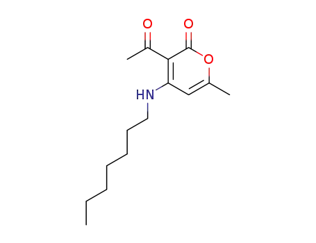 3-Acetyl-4-(1-heptylamino)-6-methylpyran-2-one