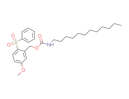dodecyl-carbamic acid 2-benzenesulfonyl-5-methoxy-benzyl ester