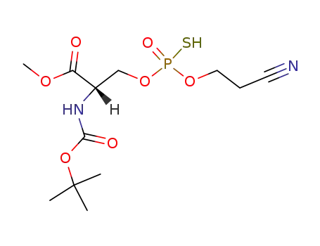 2-tert-butoxycarbonylamino-3-[(2-cyano-ethoxy)-mercapto-phosphoryloxy]-propionic acid methyl ester