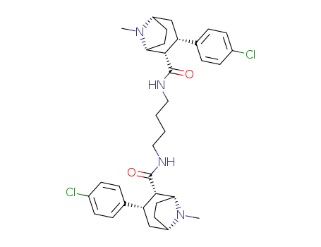 1,4-di-(3β-(p-chlorophenyl)tropane-2β-carboxamide)-butane