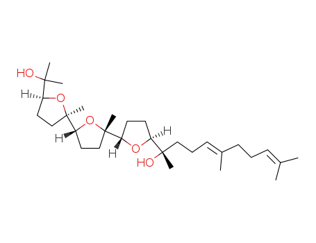 (E)-(S)-2-[(2S,5S,2'S,5'R,2''R,5''S)-5''-(1-Hydroxy-1-methyl-ethyl)-2',2''-dimethyl-dodecahydro-[2,2';5',2'']terfuran-5-yl]-6,10-dimethyl-undeca-5,9-dien-2-ol