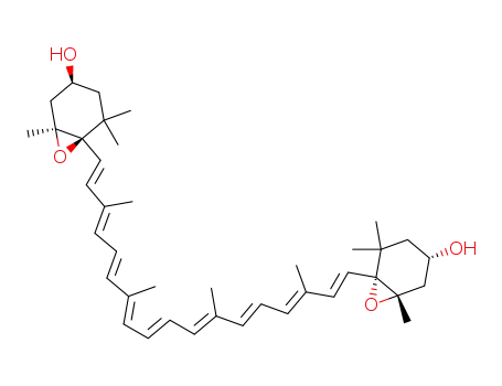 Molecular Structure of 80629-23-8 (β,β-Carotene-3,3'-diol, 5,6:5',6'-diepoxy-5,5',6,6'-tetrahydro-, (3S,3'S,5S,5'S,6R,6'R)-)