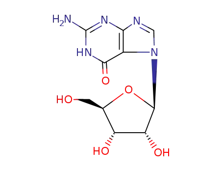 Molecular Structure of 15373-27-0 (7-beta-ribofuranosylguanine)
