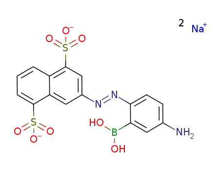 3-(4-amino-2-boronophenylazo)-1,5-naphthalenedisulfonic acid disodium salt