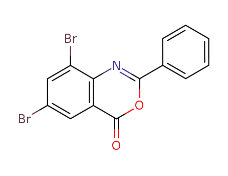Molecular Structure of 67090-34-0 (4H-3,1-Benzoxazin-4-one, 6,8-dibromo-2-phenyl-)