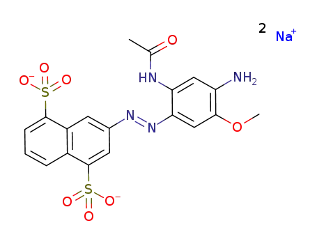 3-(2-acetylamino-4-amino-5-methoxyphenylazo)naphthalene-1,5-disulfonic acid disodium salt