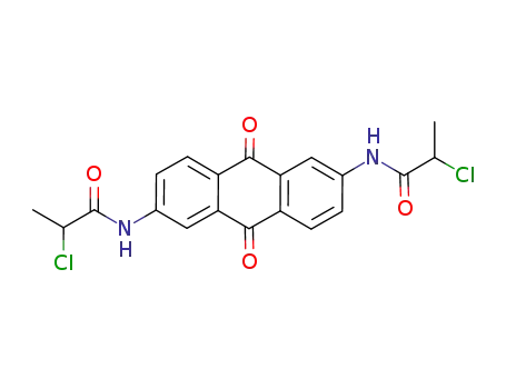 Molecular Structure of 62799-41-1 (Propanamide,
N,N'-(9,10-dihydro-9,10-dioxo-2,6-anthracenediyl)bis[2-chloro-)