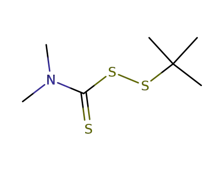 Carbamo(dithioperoxo)thioicacid, N,N-dimethyl-, 1,1-dimethylethyl ester cas  3304-97-0