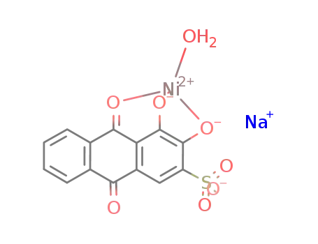 [Ni(C6H4(CO)2C6H(O)2SO3)(H2O)](1-)*Na(1+)=[Ni(C6H4(CO)2C6H(O)2SO3Na)(H2O)]