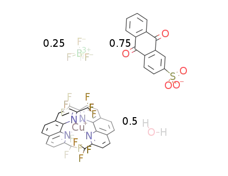 [Cu(2,9-bis(trifluoromethyl)-1,10-phenanthroline)2][9,10-anthraquinone-2-sulfonate]0.75[BF4]0.25*0.5H2O