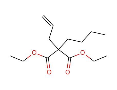 Molecular Structure of 1575-76-4 (diethyl butyl(prop-2-en-1-yl)propanedioate)