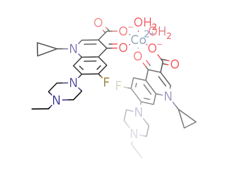 Co(1-cyclopropyl-7-(4-ethyl-piperazin-1-yl)-6-fluoro-4-oxo-1,4-dihydro-quinoline-3-carboxylato)2(H2O)2