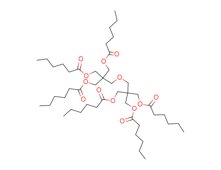 Hexanoic acid, 2-[[3-[(1-oxohexyl)oxy]-2,2-bis[[(1-oxohexyl)oxy]methyl]propoxy]methyl]-2 -[[(1-oxohexyl)oxy]methyl]-1,3-propanediyl ester