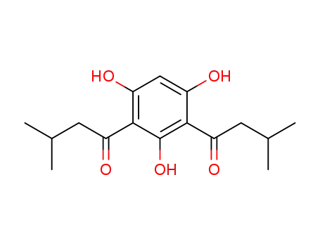 Molecular Structure of 2999-10-2 (1-Butanone, 1,1'-(2,4,6-trihydroxy-1,3-phenylene)bis[3-methyl-)