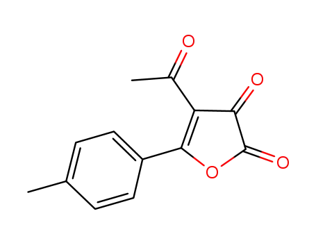 Molecular Structure of 841301-60-8 (2,3-Furandione, 4-acetyl-5-(4-methylphenyl)-)