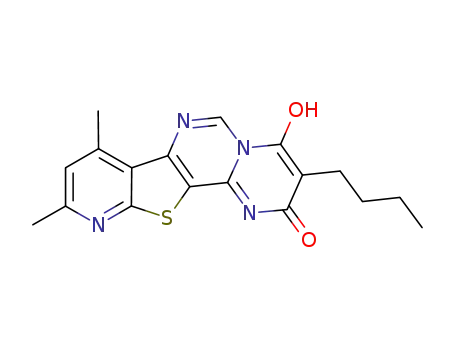 4-hydroxy-7,9-dimethyl-3-(n-butyl)pyrido[3',2':4,5]thieno[2,3-e]pyrimido[3,2-c]pyrimidin-2-one