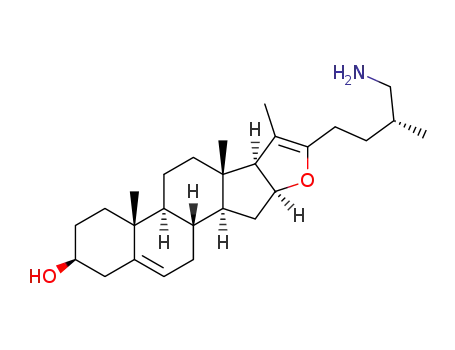 Molecular Structure of 514-32-9 (Furosta-5,20(22)-dien-3-ol,26-amino-,(3&acirc;,- 25R)- )