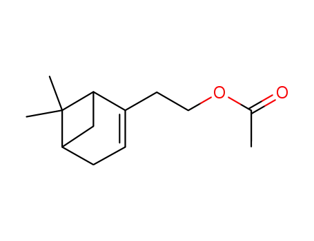 Molecular Structure of 128-51-8 (Bicyclo[3.1.1]hept-2-ene-2-ethanol,6,6-dimethyl-, 2-acetate)