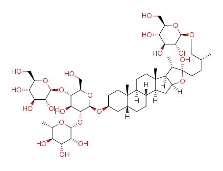 (25R)-26-[(β-D-glucopyranosyl)oxy]-22α-hydroxy-5β-furostan-3β-yl-O-β-D-glucopyranosyl-(1→4)-O-[α-L-rhamnopyranosyl-(1→2)]-β-D-glucopyranoside