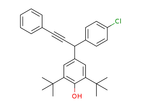 2,6-di-tert-butyl-4-[1-(4-chlorophenyl)-3-phenyl-2-propynyl]phenol