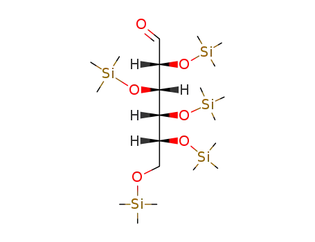 Molecular Structure of 6736-97-6 (2-O,3-O,4-O,5-O,6-O-Pentakis(trimethylsilyl)-D-glucose)