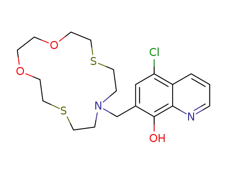 1-(5-chloro-8-hydroxy-7-quinolinylmethyl)-1-aza-4,13-dithia-7,10-dioxacyclopentadecane