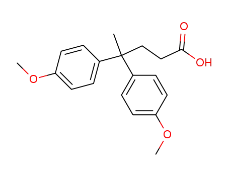 4,4-bis(4'-methoxyphenyl)pentanoic acid