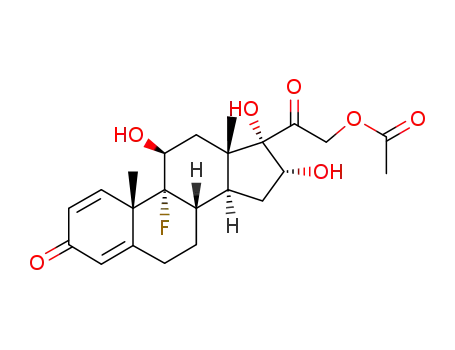 Molecular Structure of 3859-65-2 (9-Fluoro-11,16,17,21-tetrahydroxypregna-1,4-diene-3,20-dione 21-acetate)