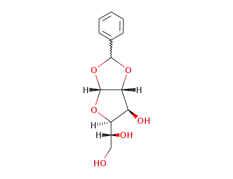 Molecular Structure of 22154-74-1 (1-O,2-O-Benzylidene-α-D-glucofuranose)
