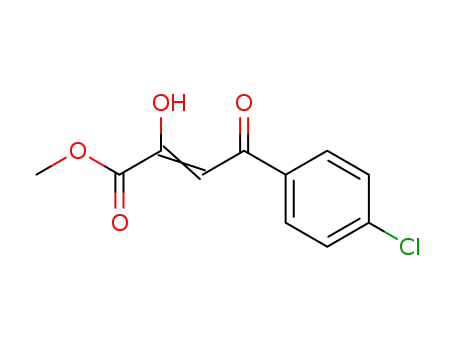 Molecular Structure of 41167-59-3 (2-Butenoic acid, 4-(4-chlorophenyl)-2-hydroxy-4-oxo-, methyl ester)