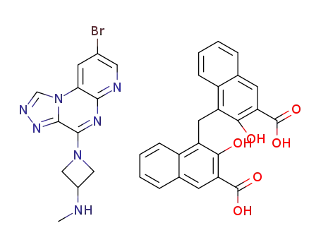 1-(8-bromopyrido[2,3-e][1,2,4]triazolo[4,3-a]pyrazin-4-yl)-N-methylazetidin-3-amine 4,4'-methylenebis(3-hydroxy-2-naphthoic acid) salt