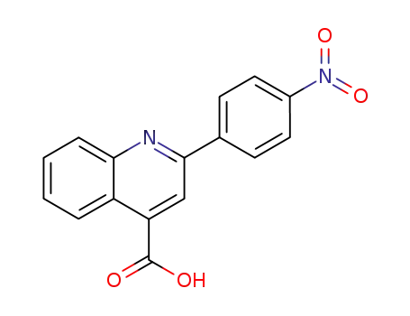 Molecular Structure of 70097-13-1 (2-(4-NITRO-PHENYL)-QUINOLINE-4-CARBOXYLIC ACID)
