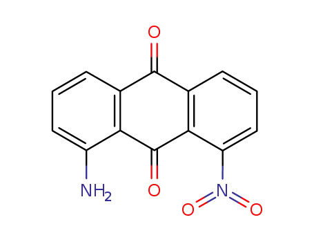 Molecular Structure of 59471-77-1 (9,10-Anthracenedione, 1-amino-8-nitro-)