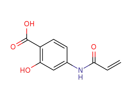 Molecular Structure of 24599-26-6 (Benzoic acid, 2-hydroxy-4-[(1-oxo-2-propenyl)amino]-)