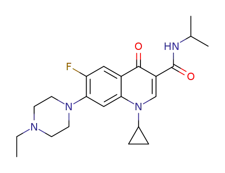 1-cyclopropyl-7-(4-ethylpiperazin-1-yl)-6-fluoro-1,4-dihydro-4-oxo-N-(propan-2-yl)quinoline-3-carboxamide