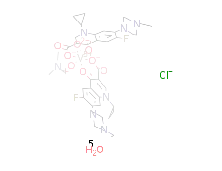 bis[1-cyclopropyl-7-(4-ethyl-piperazin-1-yl)-6-fluoro-4-oxo-1,4-dihydro-quinoline-3-carboxylato]N,N-dimethylformamideoxo vanadium chloride pentahydrate