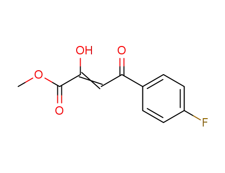Molecular Structure of 41167-60-6 (2-Butenoic acid, 4-(4-fluorophenyl)-2-hydroxy-4-oxo-, methyl ester)