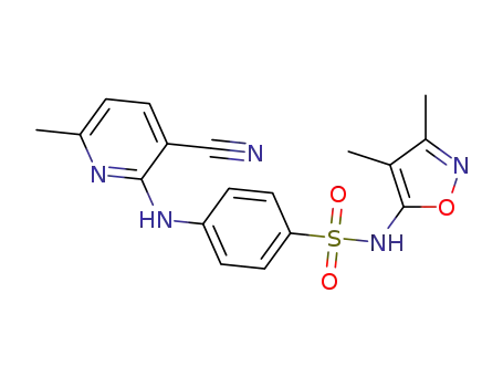 4-(3-cyano-6-methylpyridin-2-ylamino)-N-(3,4-dimethylisoxazol-5-yl)benzenesulfonamide