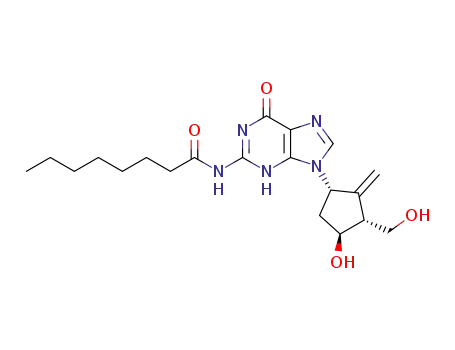 N-1,9-dihydro-9-[(1S,3R,4S)-4-hydroxy-3-hydroxymethyl-2-methylene-cyclopentyl]-2-6H-purin-6-oneoctanamide