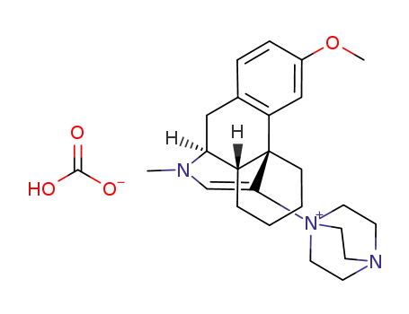 1-(3-methoxy-11-methyl-6,7,8,8a,9,10-hexahydro-5H-9,4b-(epiminoetheno)phenanthren-13-yl)-1,4-diazabicyclo[2.2.2]octan-1-ium bicarbonate