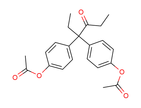 Molecular Structure of 18922-12-8 ((4-oxohexane-3,3-diyl)dibenzene-4,1-diyl diacetate)