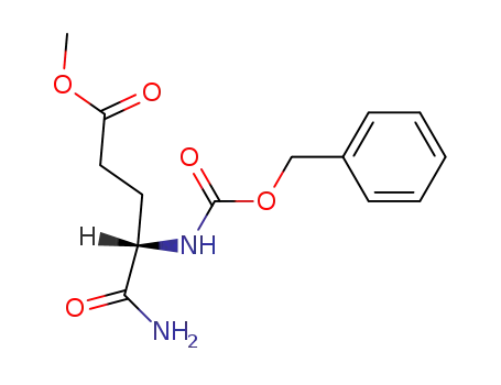 Molecular Structure of 51163-40-7 (Pentanoic acid, 5-amino-5-oxo-4-[[(phenylmethoxy)carbonyl]amino]-,
methyl ester, (S)-)