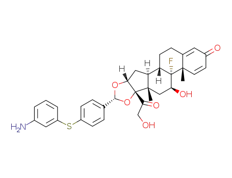 (6aS,6bR,7S,8aS,8bS,10R,11aR,12aS,12bS)-10-(4-((3-aminophenyl)thio)phenyl)-6b-fluoro-7-hydroxy-8b-(2-hydroxyacetyl)-6a,8a-dimethyl-1,2,6a,6b,7,8,8a,8b,11a,12,12a,12b-dodecahydro-4H-naphtho[2',1':4,5]indeno[1,2-d][1,3]dioxol-4-one