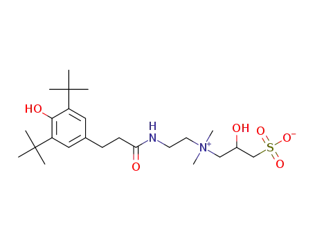 3-({2-[3-(3,5-di-tert-butyl-4-hydroxyphenyl)propanamido]ethyl}-N,N-dimethylammonium)-2-hydroxypropane-1-sulfonate