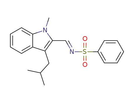 (E)-N-((3-isobutyl-1-methyl-1H-indol-2-yl)methylene)benzenesulfonamide