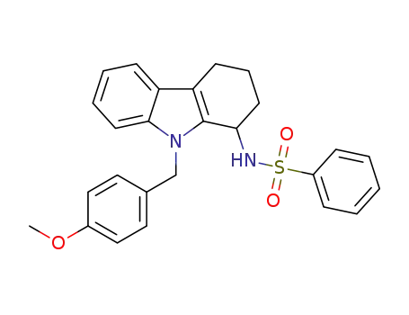 N-(9-(4-methoxybenzyl)-2,3,4,9-tetrahydro-1H-carbazol-1-yl)benzenesulfonamide