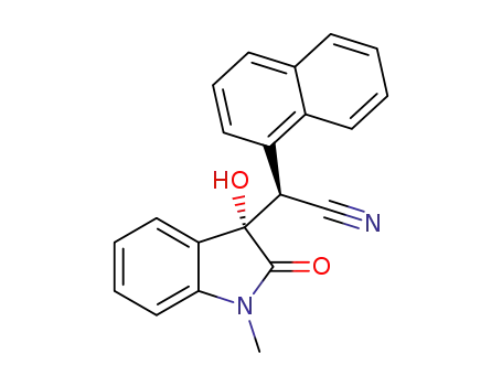 2-(3-hydroxy-1-methyl-2-oxoindolin-3-yl)-2-(naphthalen-1-yl)-acetonitrile