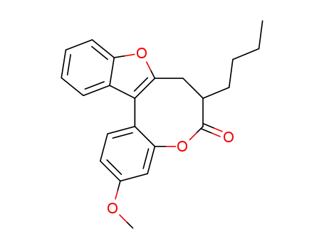 7-butyl-3-methoxy-7,8-dihydro-6H-benzo[2,3]oxocino[5,4-b]benzofuran-6-one
