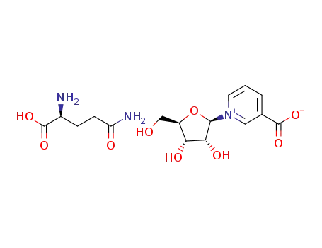 1-((2R,3R,4S,5R)-3,4-dihydroxy-5-(hydroxymethyl)tetrahydrofuran-2-yl)pyridin-1-ium-3-carboxylate (S)-5-amino-2-ammonio-5-oxopentanoate